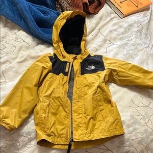 4t north face raincoat-yellow